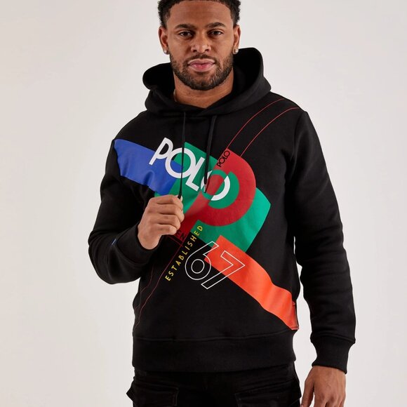 Polo Ralph Lauren Other - NWT$249 Polo Ralph Lauren Colorblock Logo Print Fleece Hoodie Sweatshirt M